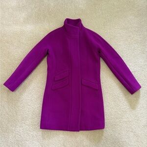 J. Crew Women's Vibrant Purple Cocoon Coat Size 00